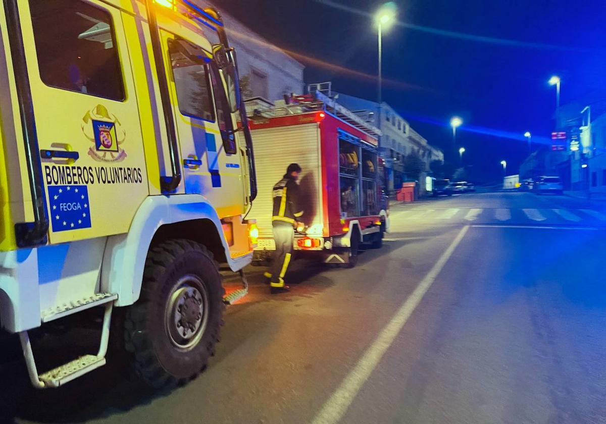 Así ha sido el incendio de un bar en Monesterio