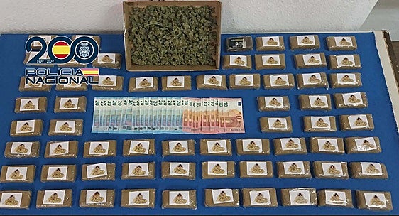 Droga y dinero intervenidos.