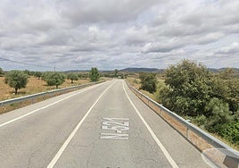 N-521 cerca de Valencia de Alcántara.