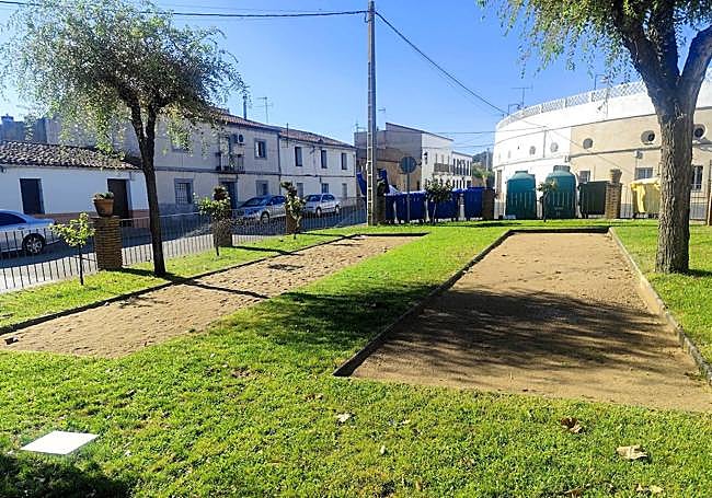 Aspecto de las pistas de petanca