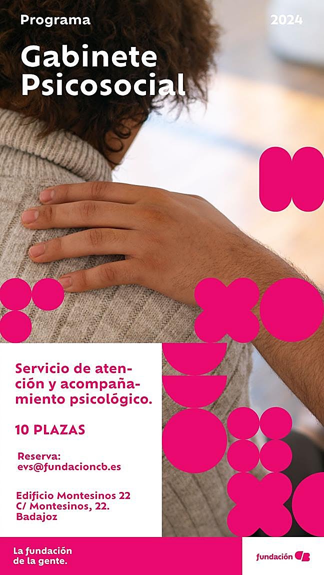 Cartel del programa 'Gabinete Psicosocial' de Fundación CB.