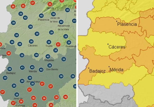 Temperaturas y alertas previstas para etse domingo.