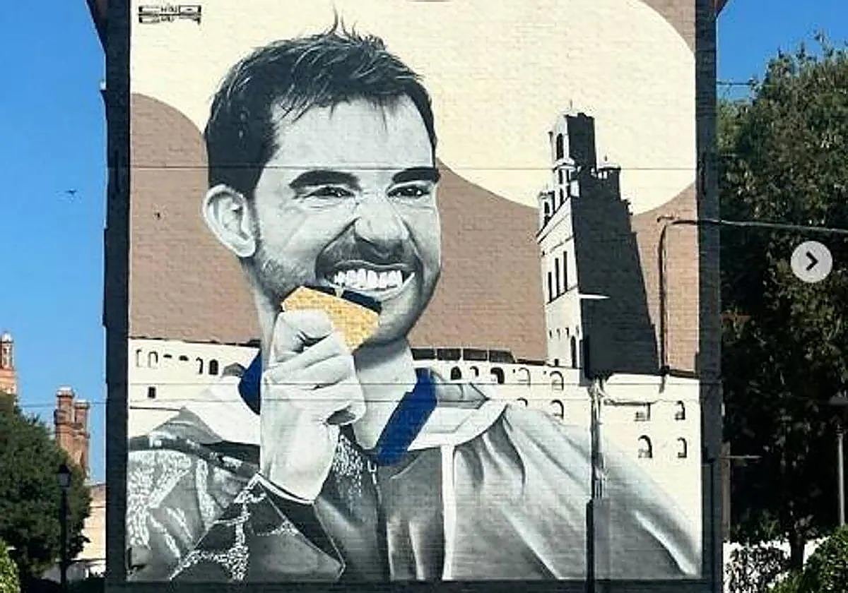 Mural dedicado a Álvaro Martín en Llerena.