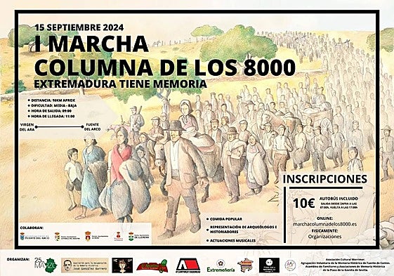 La 'Columna de los 8.000' recordará la huída de un grupo de extremeños en 1936