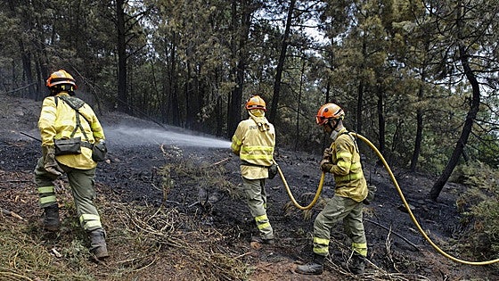 El Infoex desactiva el nivel 1 de peligrosidad del incendio en Higuera de la Serena