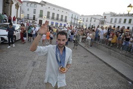 Fotos | Así ha recibido Llerena al doble medallista olímpico Álvaro Martín