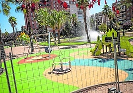 El nuevo parque del Bioclimático, cerrado.