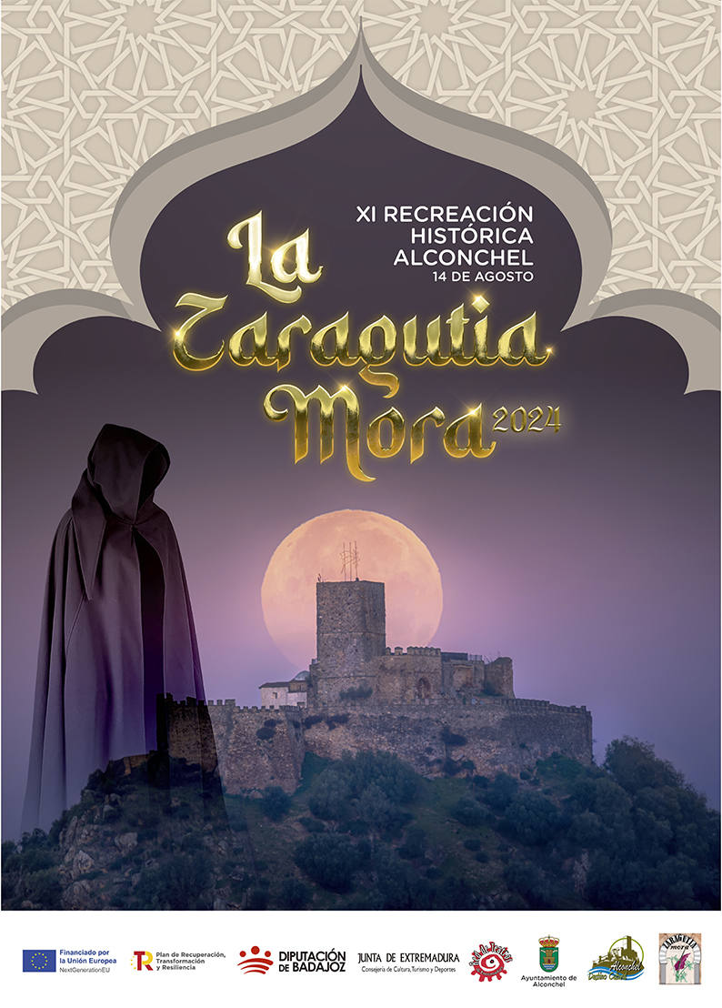 Cartel de la fiesta de la Zaragutía Mora de Alconchel 2024.