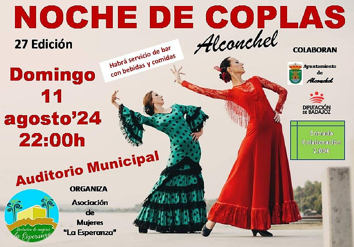 Cartel del espectáculo Noche de Coplas 2024.