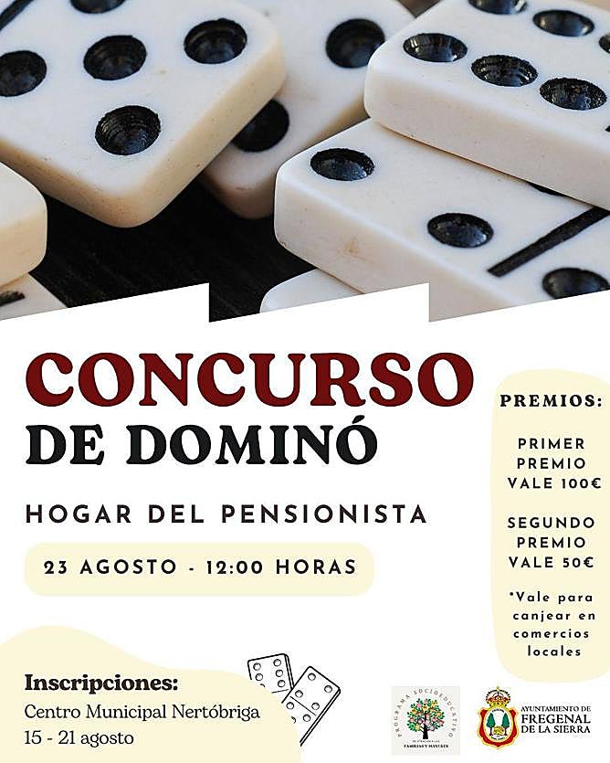 Inscripciones para el concurso de dominó