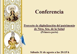 Conferencia sobre proyecto de digitalización del patrimonio de Nuestra Señora de la Salud