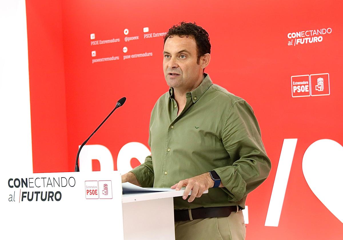 El secretario general del Grupo Socialista en la Asamblea de Extremadura, Jorge Amado.