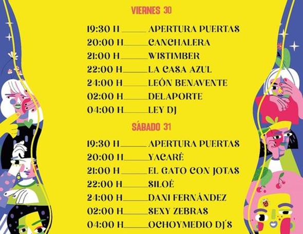 Cartel de artistas en el Festival Navalsonora.