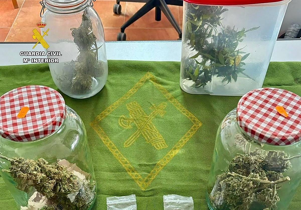 Droga incautada por los agentes.