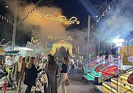 Ambiente nocturno el año pasado en la feria de Monesterio