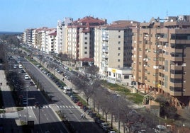 Bloques de viviendas residenciales en la avenida Ruta de la Plata de Cáceres.