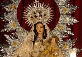 Ntra. Sra. de la Salud en la parroquia de Santa Catalina de Fregenal.