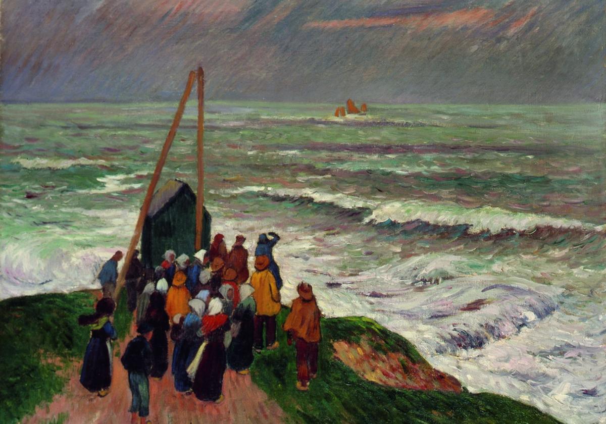 'Esperando el regreso de los pescadores', 1894, de Henry Moret.