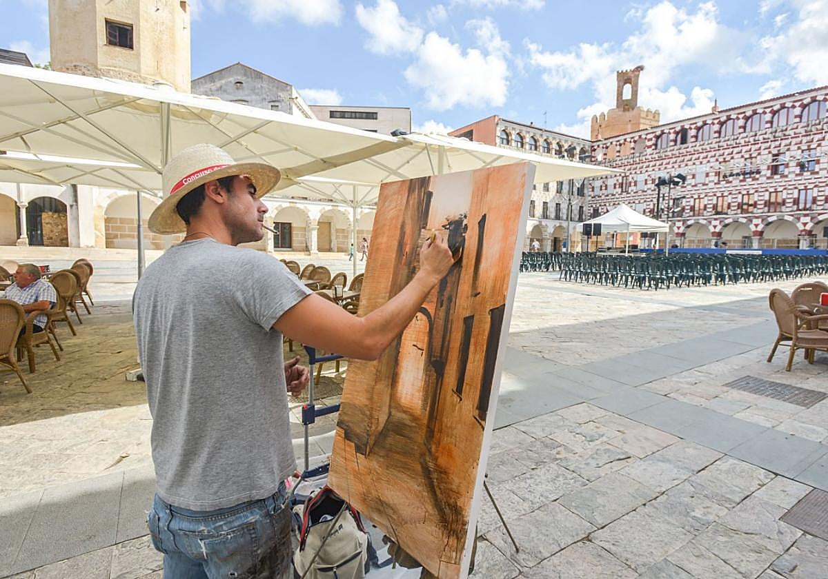 Un artista en una edición pasada del concurso de pintura al aire libre.