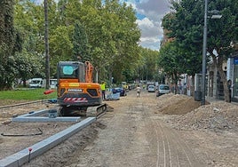Desarrollo de las obras en la Rambla Santa Eulalia.