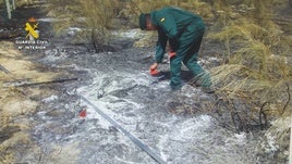 Labores de investigación del incendio.