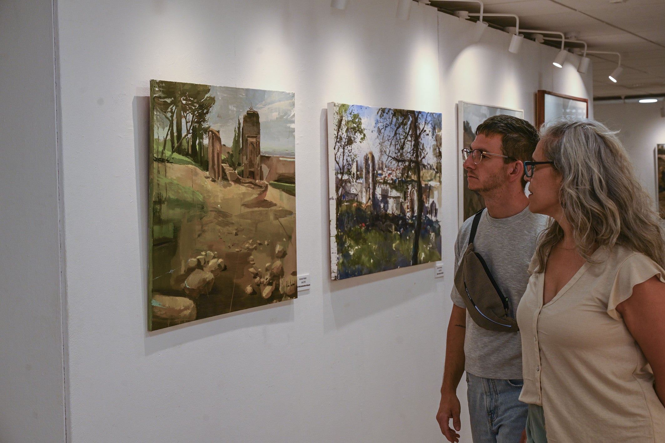 Exposición de los lienzos del Concurso de pintura al aire libre.