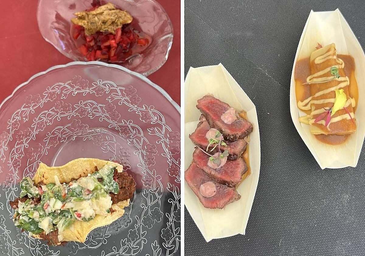 Algunas de las tapas que los asistentes pudieron degustar.