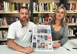 El concejal de cultura y la directora de la UPAL muestran el cartel del otoño cultural