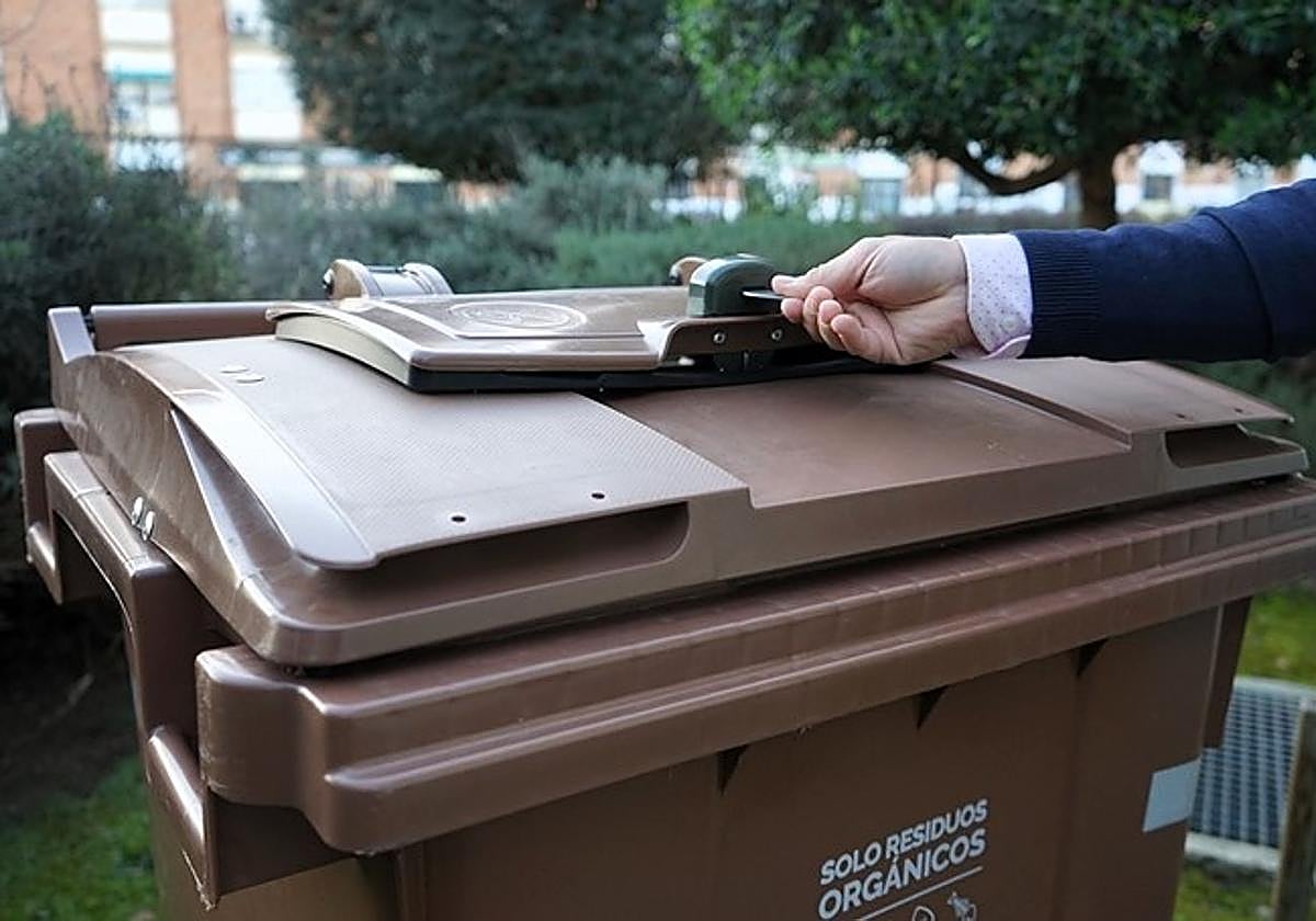 Contenedor marrón de residuos orgánicos