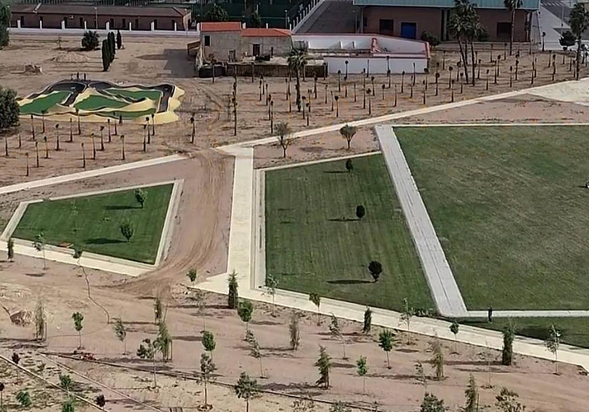 El parque Avenida de los Deportes de Villanueva de la Serena.