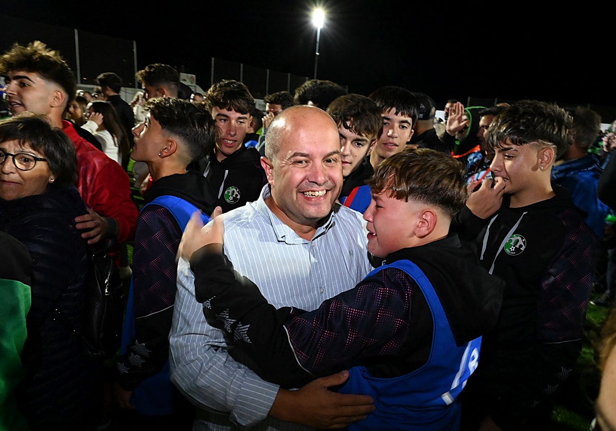 Emoción desbordada en Gévora tras la clasificación copera.