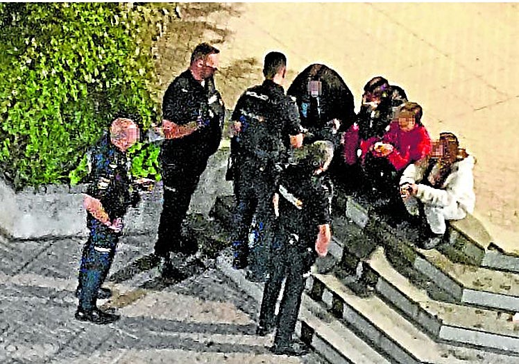 Intervención de la Policía Nacional el pasado sábado.