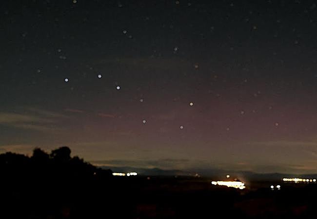 Aurora boreal avistada desde Plasencia.