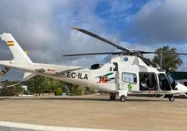 El herido de 40 años ha sido trasladado en helicóptero.