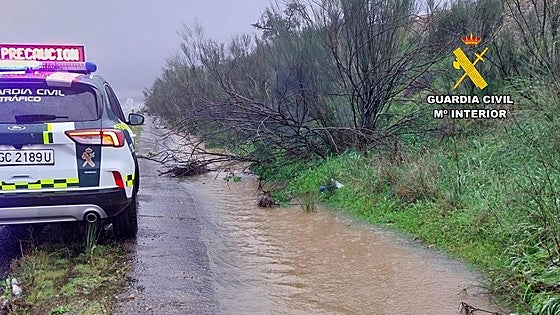 La borrasca 'Berenice' cortó carreteras y el tráfico ferroviario entre Llerena y Cazalla