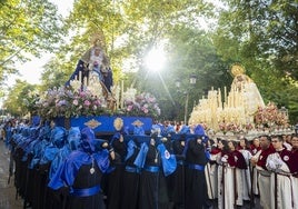 Imagen de la procesión Magna mariana celebrada el pasado 5 de octubre en Cáceres dentro de los actos del Centenario de la patrona.