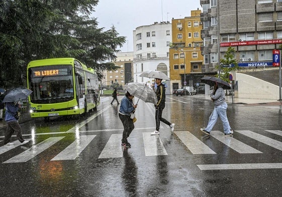 Lluvias registradas esta semana en Badajoz.