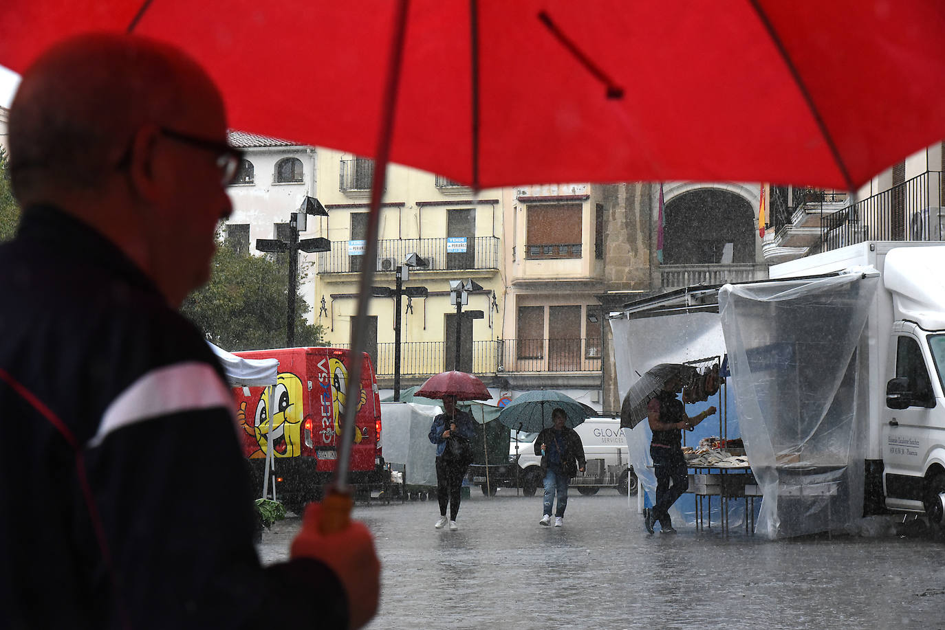 Las imágenes de los efectos de Leslie en Plasencia