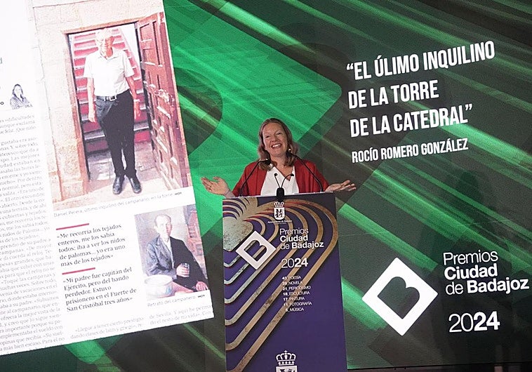 La redactora de HOY Rocío Romero gana el segundo premio de Periodismo Ciudad de Badajoz.