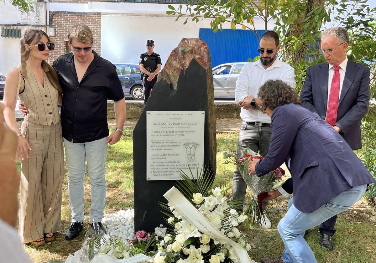 Acto en homenaje a José María Piris el pasado agosto en San Vicente de Alcántara.