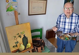 Manuel Muñoz pintor a los noventa