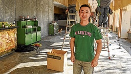 Pablo Zhang días antes de la reapertura del restaurante.