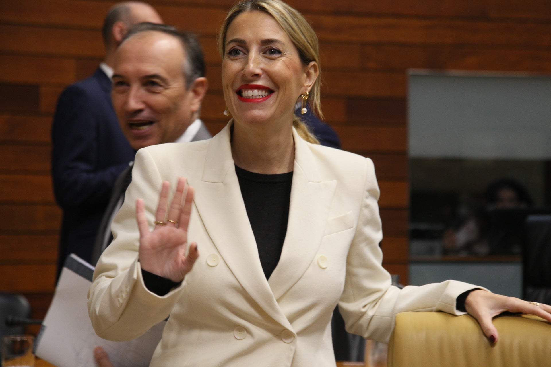 Maria Guardiola, en el pleno de Asamblea de este jueves.