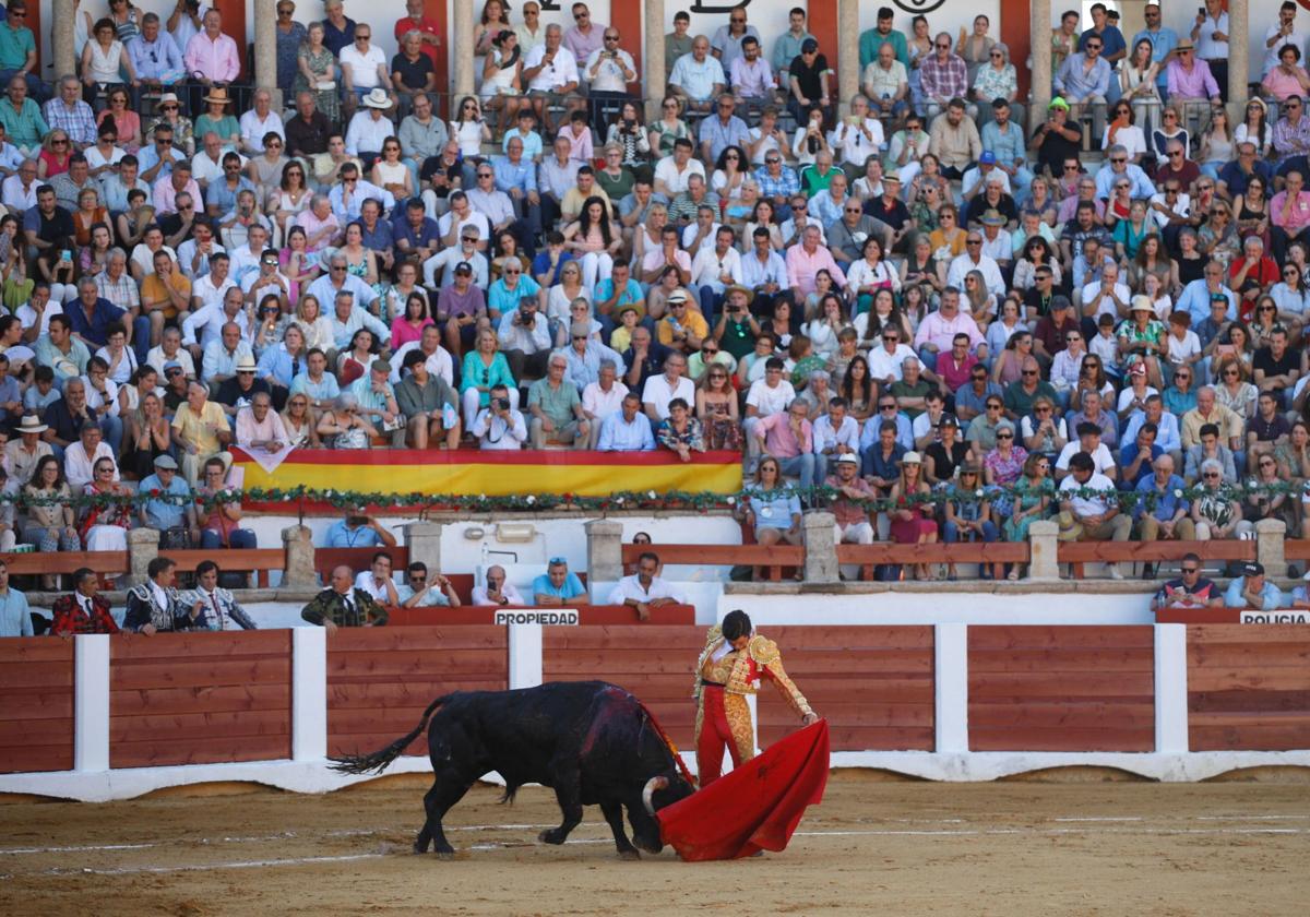 Morante de la Puebla durante la Feria de Cáceres.