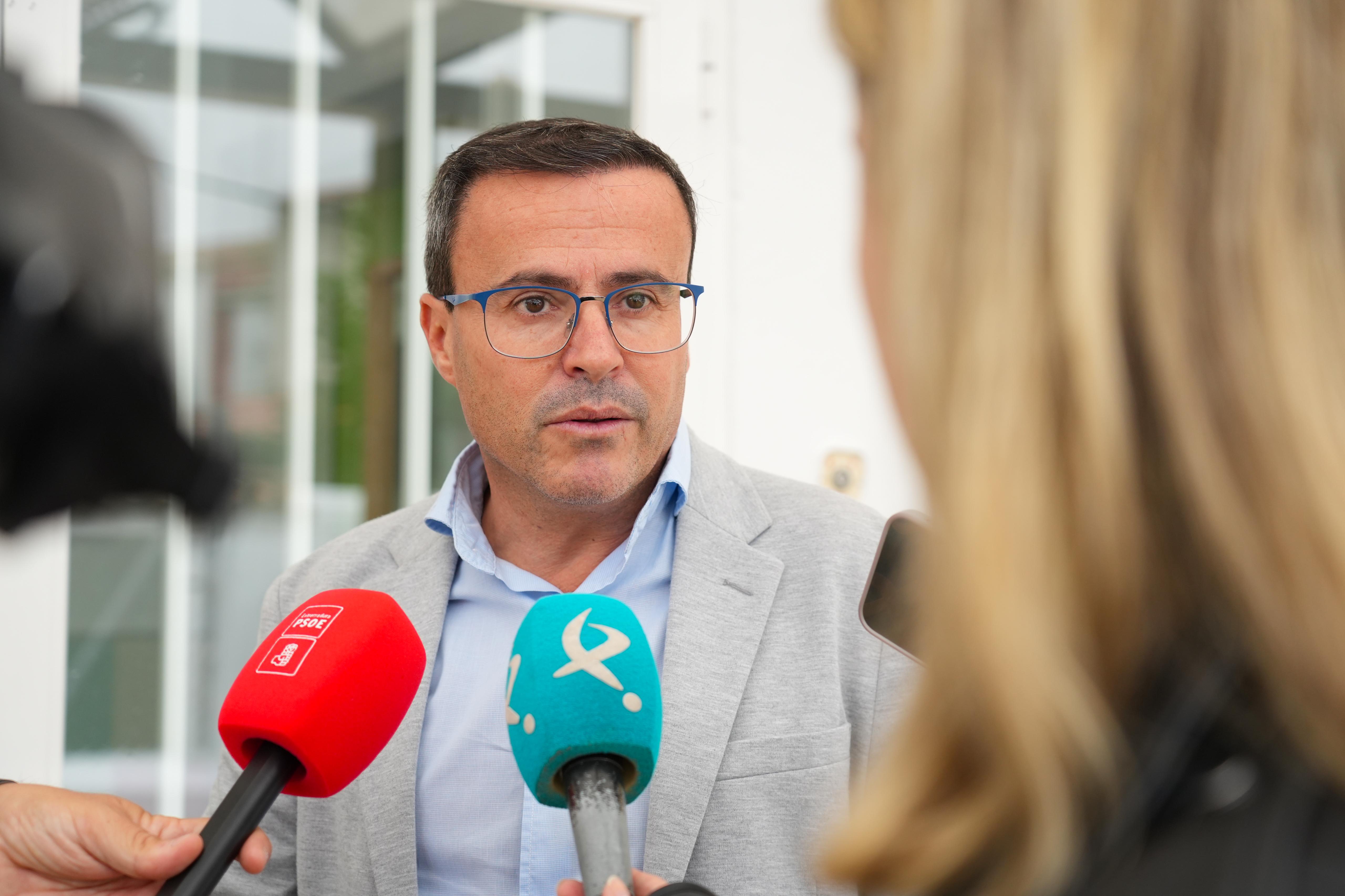 El secretario del PSOE en Extremadura, Miguel Ángel Gallardo.