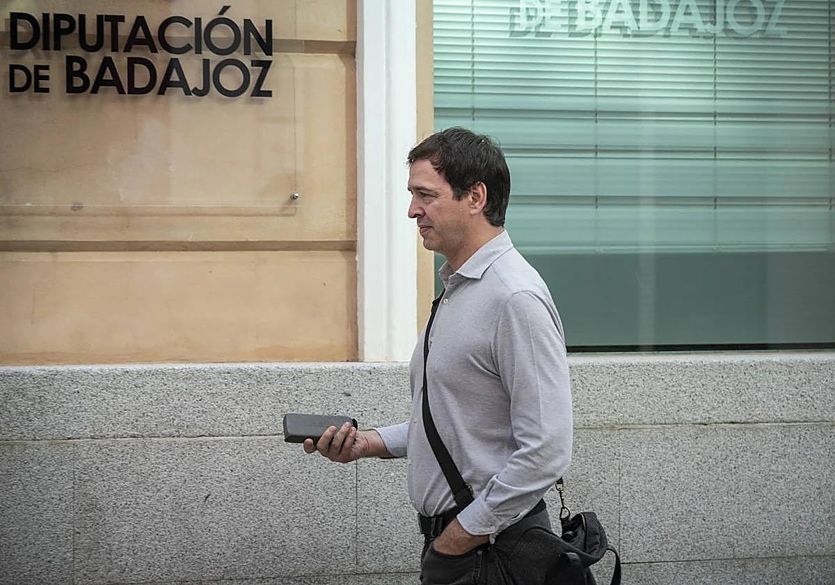 David Azagra, a su llegada a la Diputación de Badajoz.
