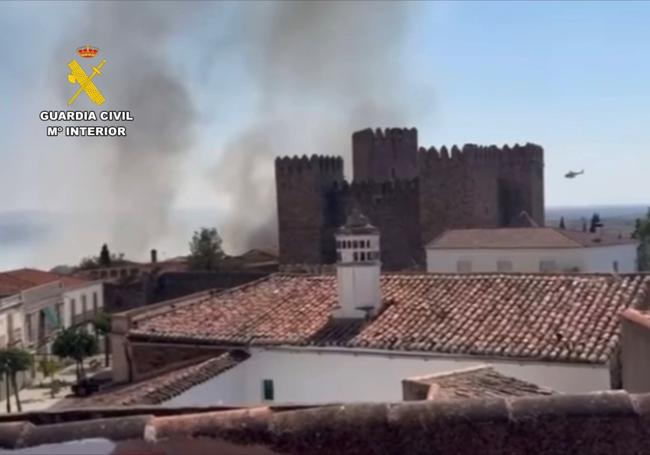 Imagen de uno de los incendios de los que se le acusa al detenido