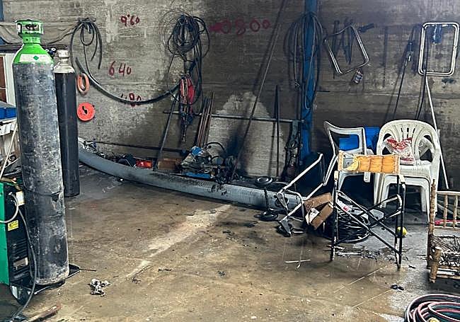 Interior de la nave que registró la explosión.