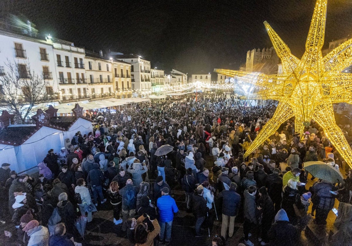 Encendido navideño de Cáceres en 2023.