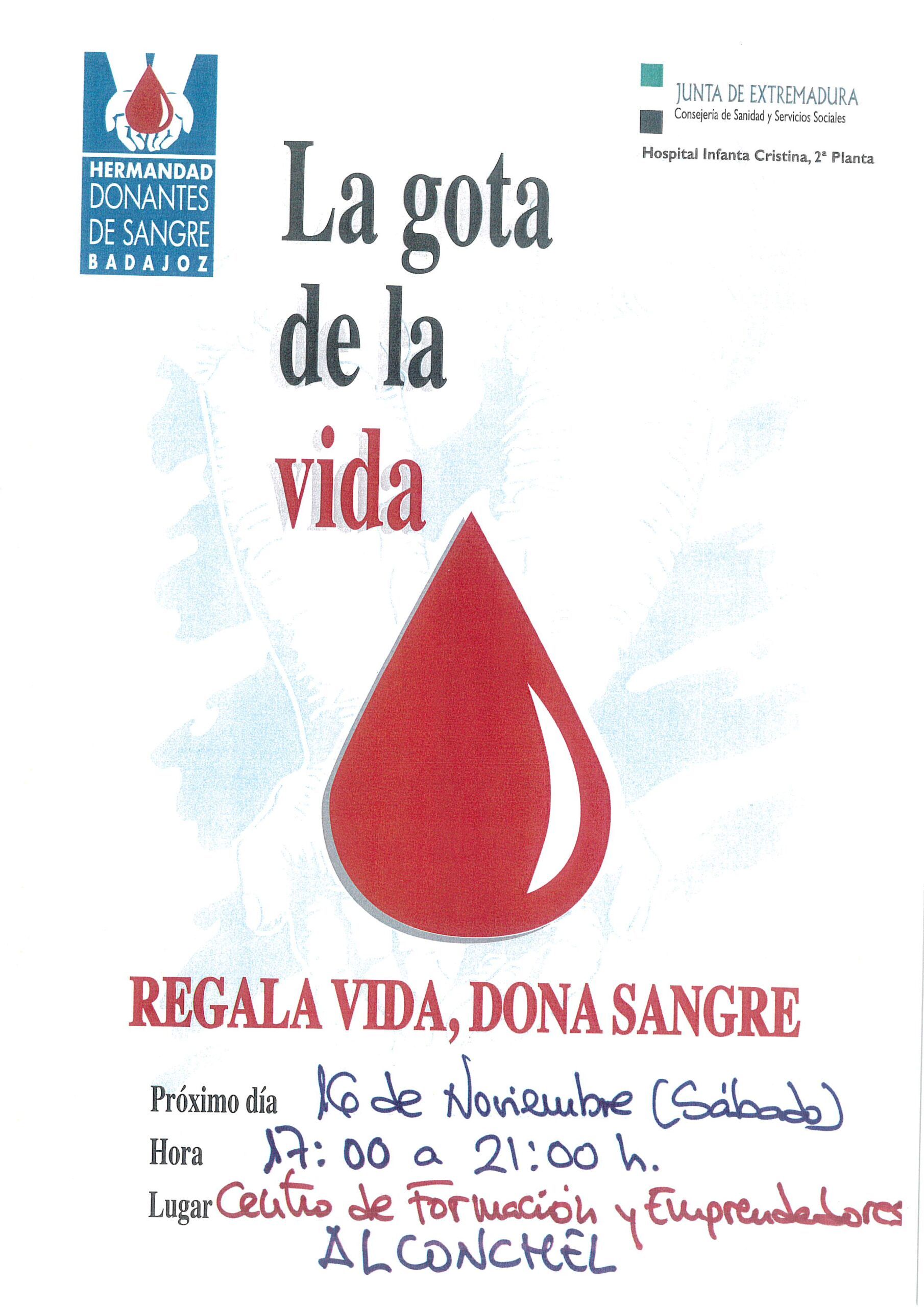 Cartel de la donación del mes de noviembre de 2024.